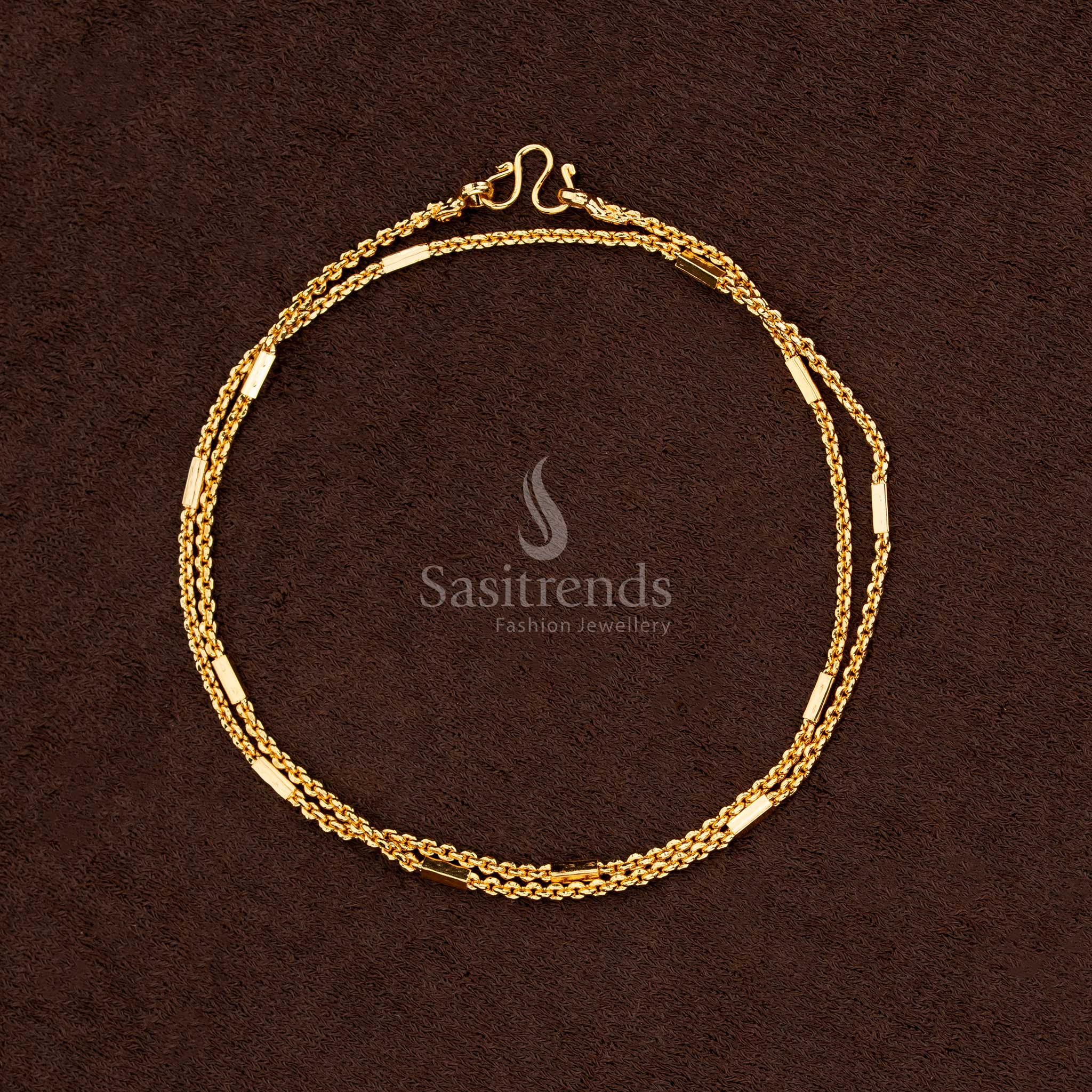 Vibrant micro gold plated designer chain perfect for occasional and ethnic outfits – Sasitrends