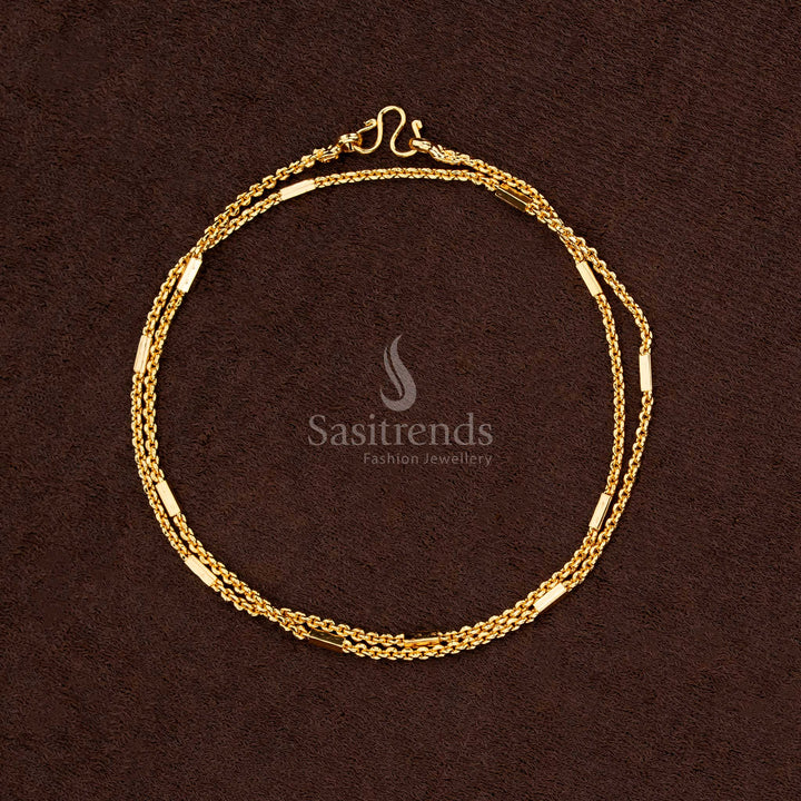 Vibrant micro gold plated designer chain perfect for occasional and ethnic outfits – Sasitrends