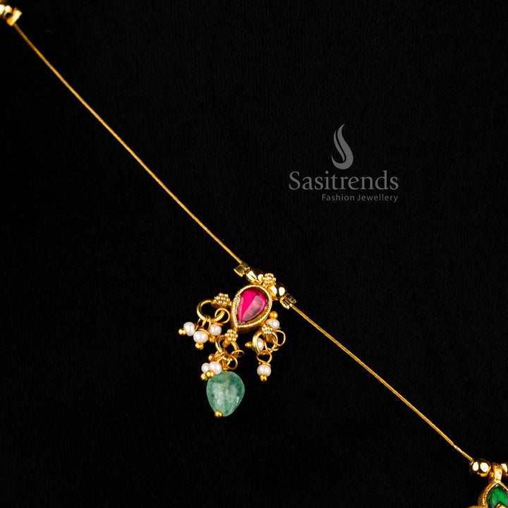 Queenly necklace providing luxury feel with striking pearl sequence presence – Sasitrends