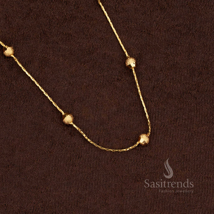 Royal Micro Gold Plated 18 Inches Designer Chain featuring fine craftsmanship for weddings and cultural celebrations – Sasitrends