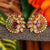 Peacock Round Stud Earrings - Vibrant feathers add elegance and charm to elevate your style.