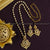 Traditional Pendant Pearl Mala Necklace Set with Matching Earrings - Elegant Jewelry