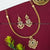 Stunning Green Matte Gold Plated Attigai Necklace Earrings American Diamond Stones