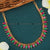 Elegant Micro Gold-Plated Necklace with Tilak Design Stones and American Diamond Embellishments