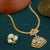 Stunning White-Ruby Ducks Aadigai Necklace, Micro Gold Plated - One Gram