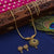 Delightful Peacock Pendant Ball Necklace Set | Micro Gold Plated & Studded with American Diamonds