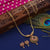 Delightful Peacock Pendant Ball Necklace Set | Micro Gold Plated & Studded with American Diamonds