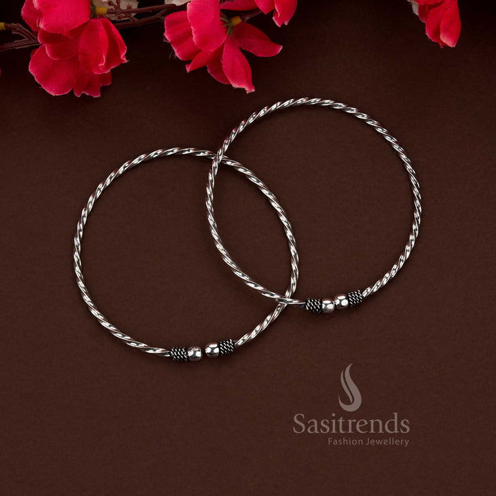 Oxidised Kada anklet payal designed for trendy, comfortable, and casual everyday styling – Sasitrends