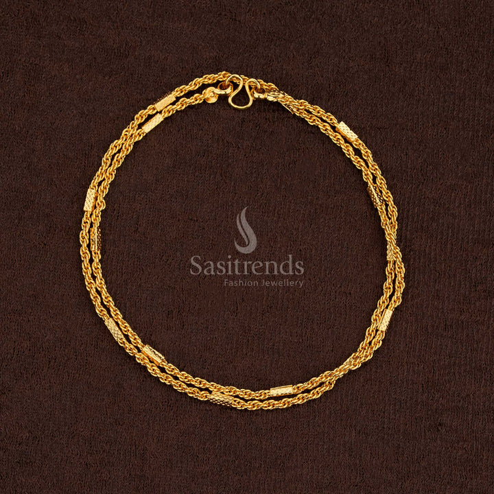 Majestic one gram micro gold plated chain designed for wedding and festival collection – Sasitrends