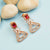 Rose Gold Plated Red Earrings with American Diamond Stones - Party Wear