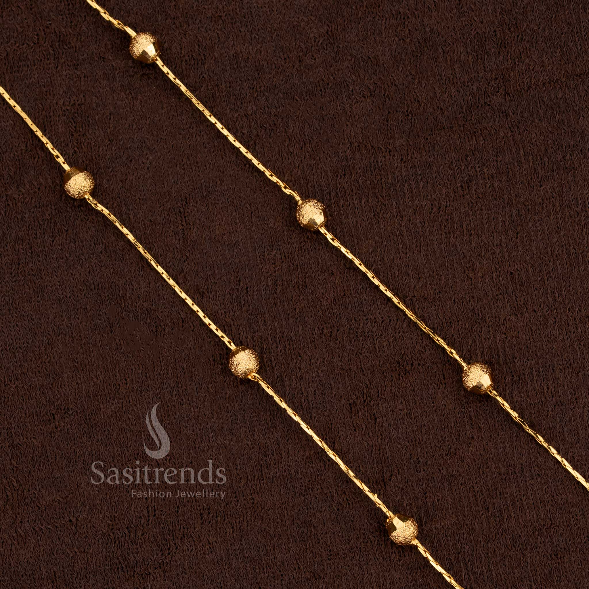 Micro Gold Plated 18 Inches Chain with luxurious designer details, perfect for festive and bridal occasions – Sasitrends