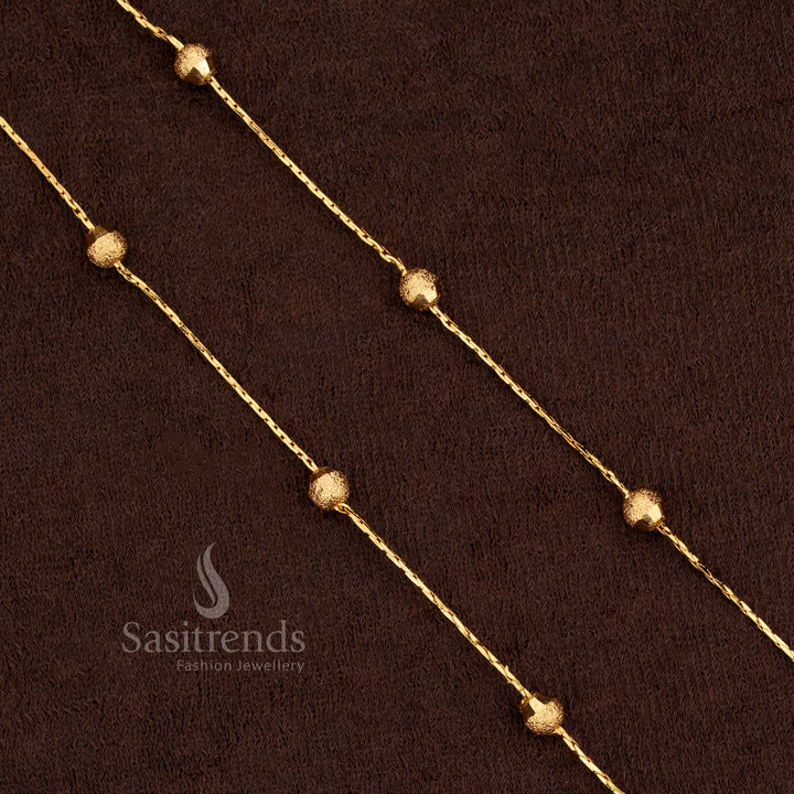 Micro Gold Plated 18 Inches Chain with luxurious designer details, perfect for festive and bridal occasions – Sasitrends