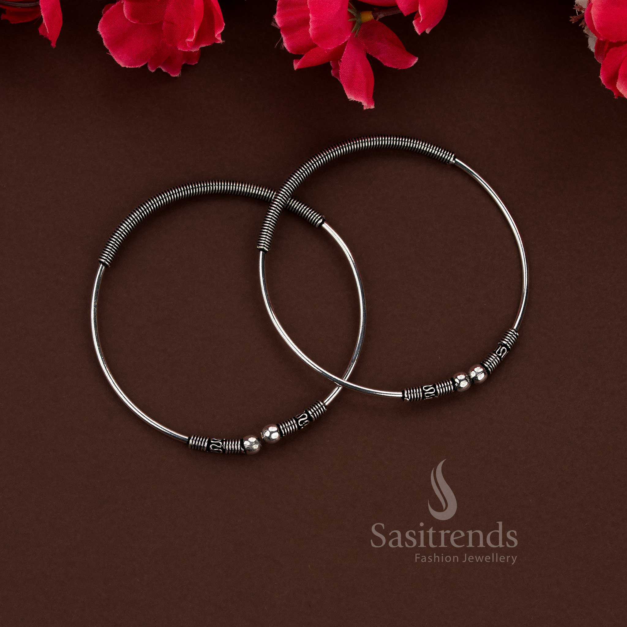 Oxidised Kada payal anklet designed for modern casual looks and daily everyday styling – Sasitrends