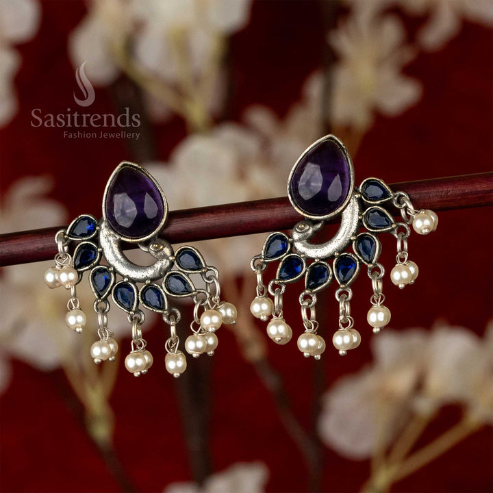 Elegant-Oxidised-Violet-Blue-Stones-Peacock-Pattern-Pearl-Earrings-Sasitrends-Online-1187_0bc7b4a8-1eaa-4aa3-8ed5-db723dc93ed1