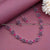 Ruby and Silver Necklace - Floral Design with Oxidised Silver Finish Jewellery - Fashion Accessory