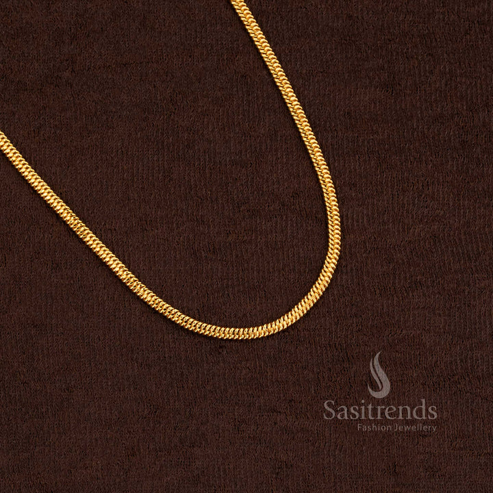 Elegant glow 24K micro gold designer chain radiating festive grace and golden shimmer – Sasitrends