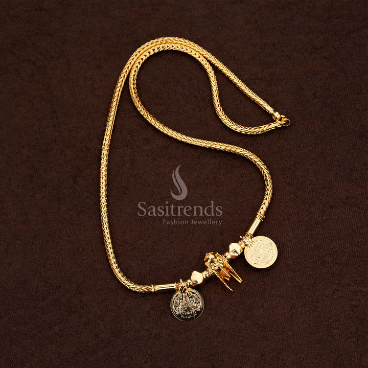 Auspicious Micro Gold Plated Thennai Maram Wedding Thali Chain with devotional detailing and classic spiritual craftsmanship – Sasitrends