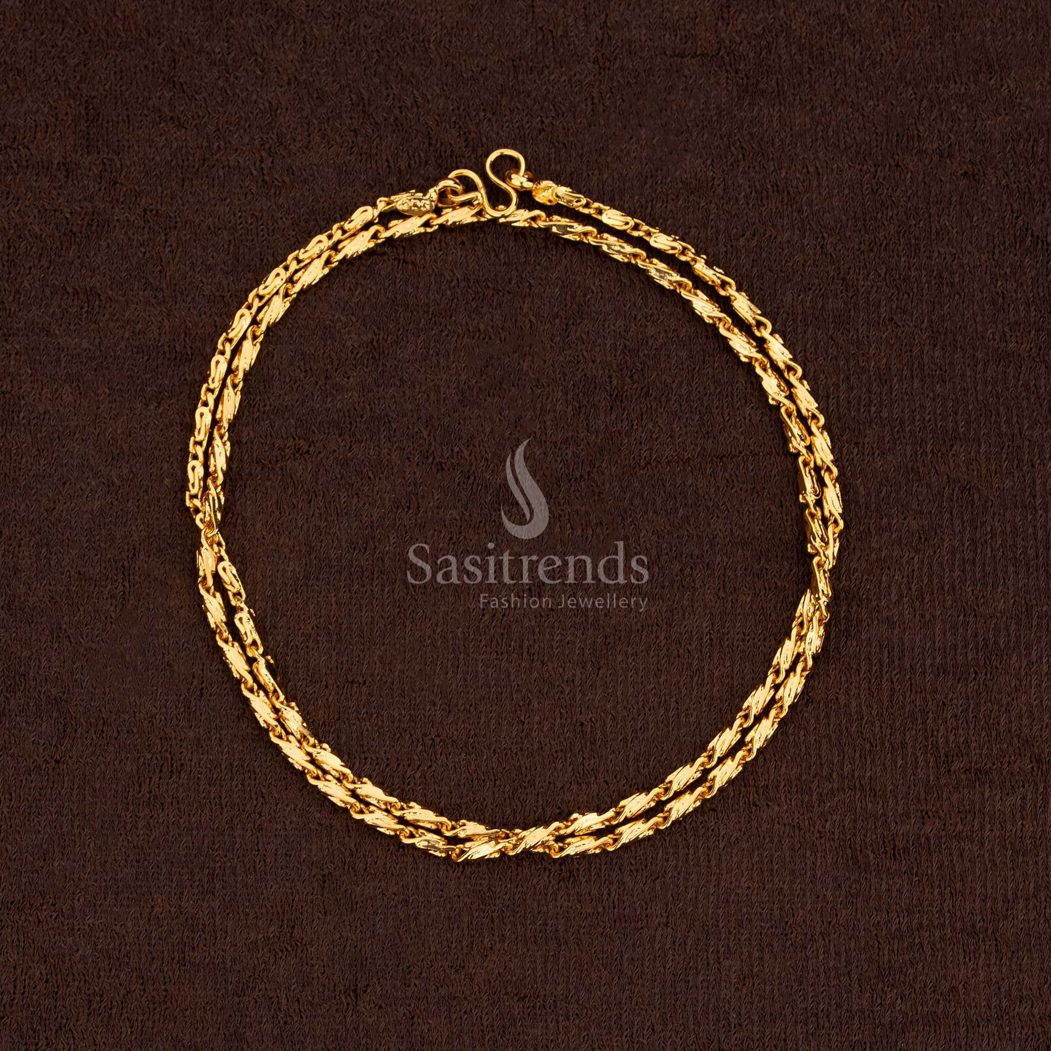 Premium crafted guaranteed one gram gold plated chain collection featuring rich tone and refined texture – Sasitrends