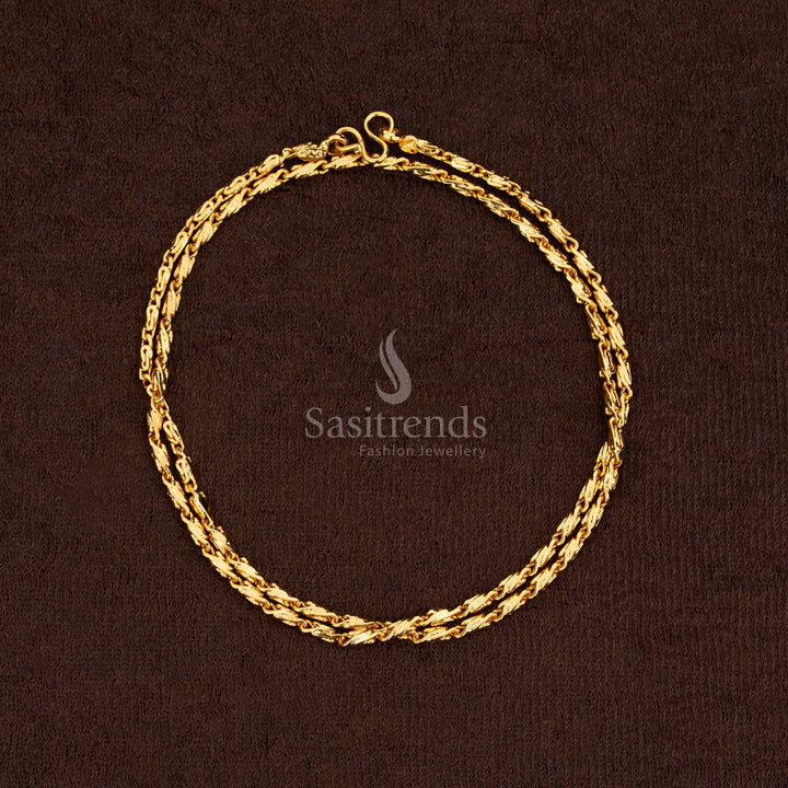 Premium crafted guaranteed one gram gold plated chain collection featuring rich tone and refined texture – Sasitrends