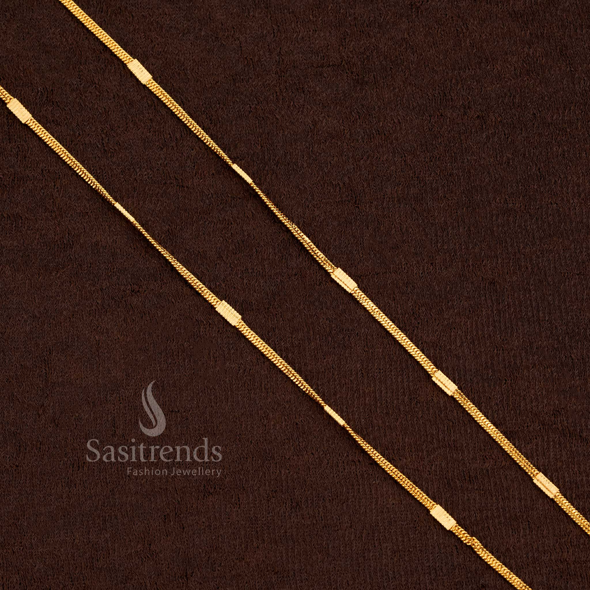 Charming aura guaranteed 24 carat pure gold micro plated chain ideal for occasional and party wear – Sasitrends