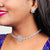 Sasitrends American Diamond AD Rhodium Plated Necklace Jewellery Set With Earrings