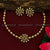 Stunning Ruby Kemp Stone Floral Choker Necklace Set with Jhumkas - Premium Party Wear