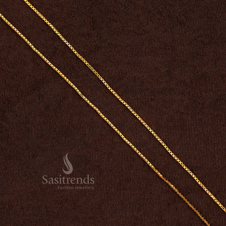 ivine Micro Gold Plated 18 Inches Designer Chain with radiant polish, perfect for traditional wedding and festival occasions – Sasitrends