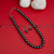 Bold Dark Gray Pearl Mala Necklace with Earrings for Womens
