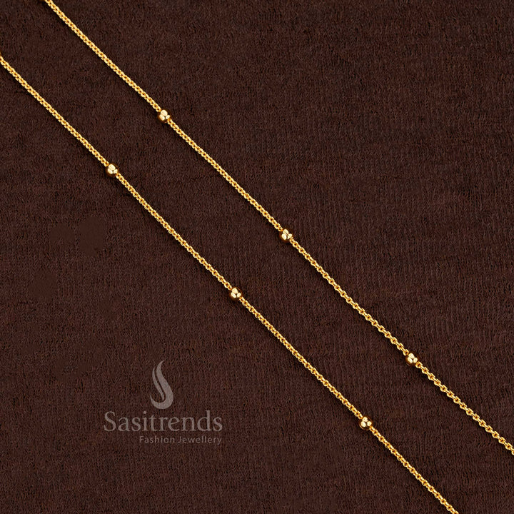 Ethereal one gram micro gold plated designer chain crafted for celebration and festive adornment – Sasitrends