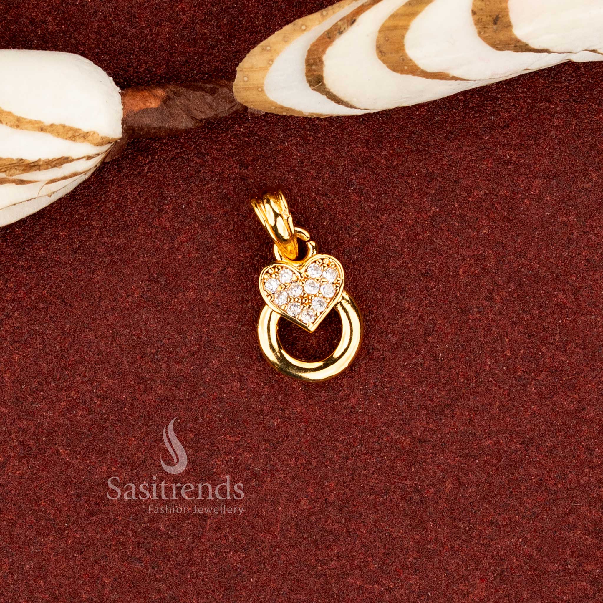 Elegant spark micro gold plated American diamond designer trendy pendant suitable for office wear and celebrations guaranteed – Sasitrends