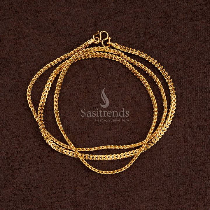 Majestic 24K micro gold designer chain perfect for traditional festive adornments – Sasitrends