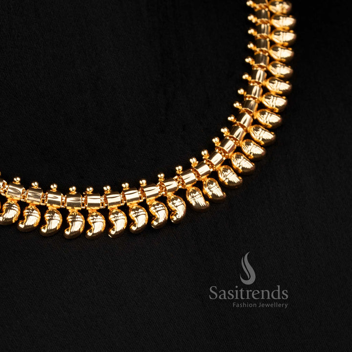 Charming micro gold plated mango mala necklace for women, elegant jewellery for party wear – Sasitrends