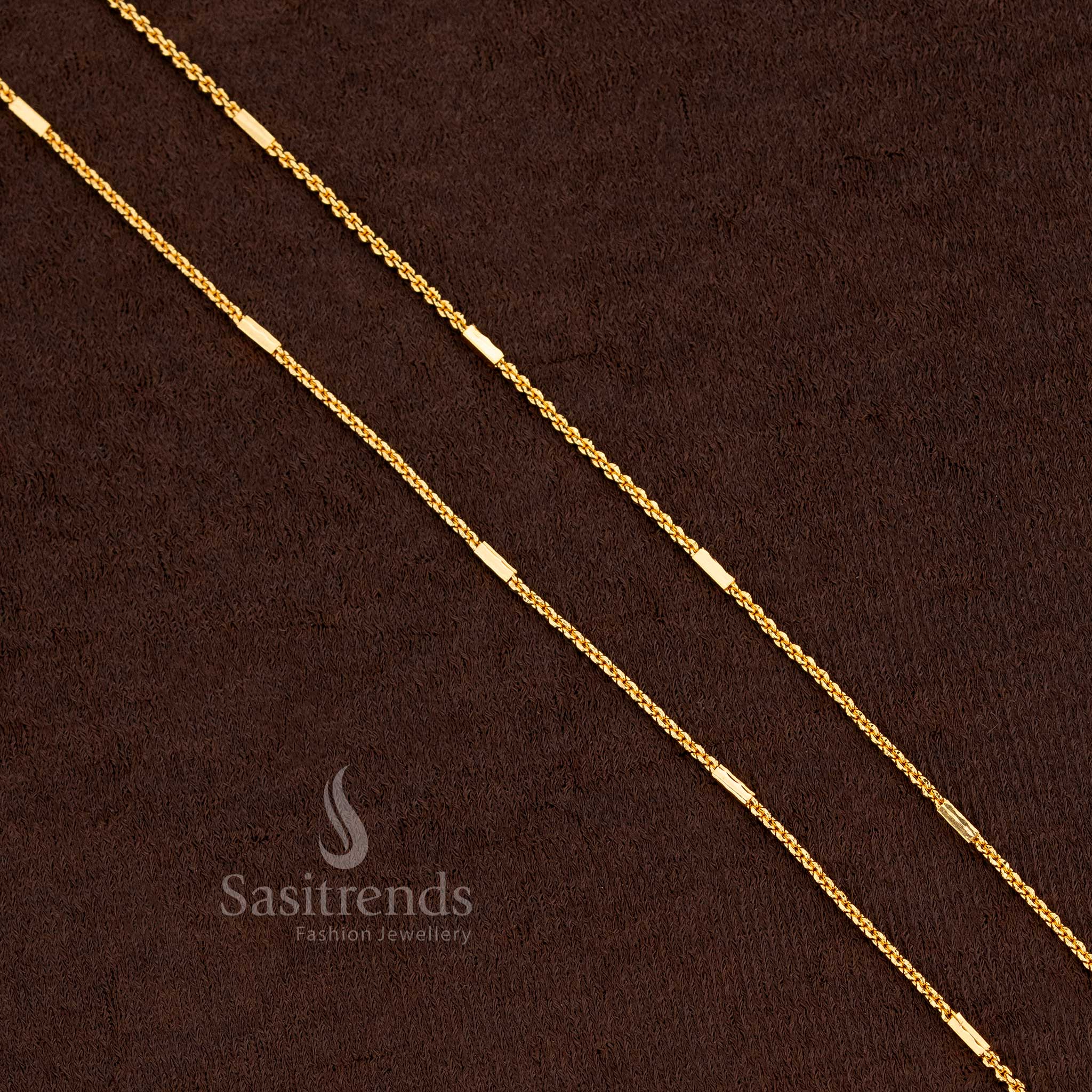 Lavish designer chain plated in 24K micro gold to enhance festive and bridal elegance – Sasitrends