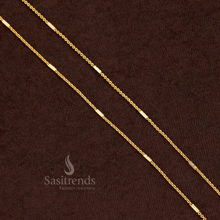 Lavish designer chain plated in 24K micro gold to enhance festive and bridal elegance – Sasitrends