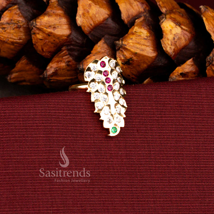 Radiant Impon 24K micro gold plated traditional ring delivering luxury festive appearance with smooth golden finishing suitable for special occasions and heritage events – Sasitrends