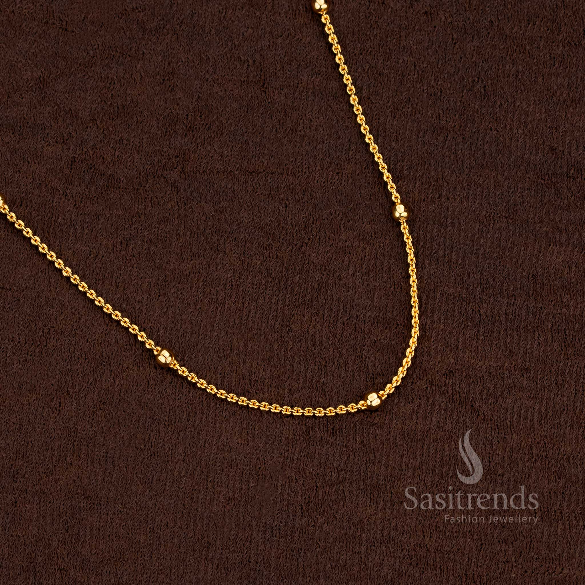 Charming one gram micro gold plated chain that radiates royal traditional glow – Sasitrends
