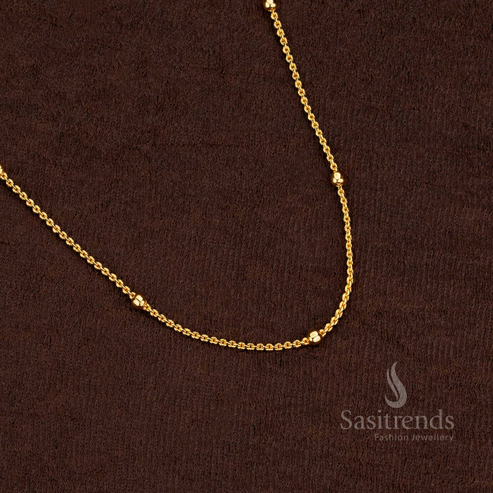 Charming one gram micro gold plated chain that radiates royal traditional glow – Sasitrends