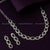Captivating Green Stone Party Wear AD Necklace Set - Latest Rhodium Silver Plating