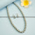Stylish Silver Gray Pearl Mala Necklace with Matching Earrings