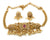 Trendy Matt Gold Plated Peacock Choker Necklace with AD Stones