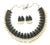 Traditional Matte Gold Plated Choker Necklace with Green Stones - Floral Design, Pearl Jhumkas