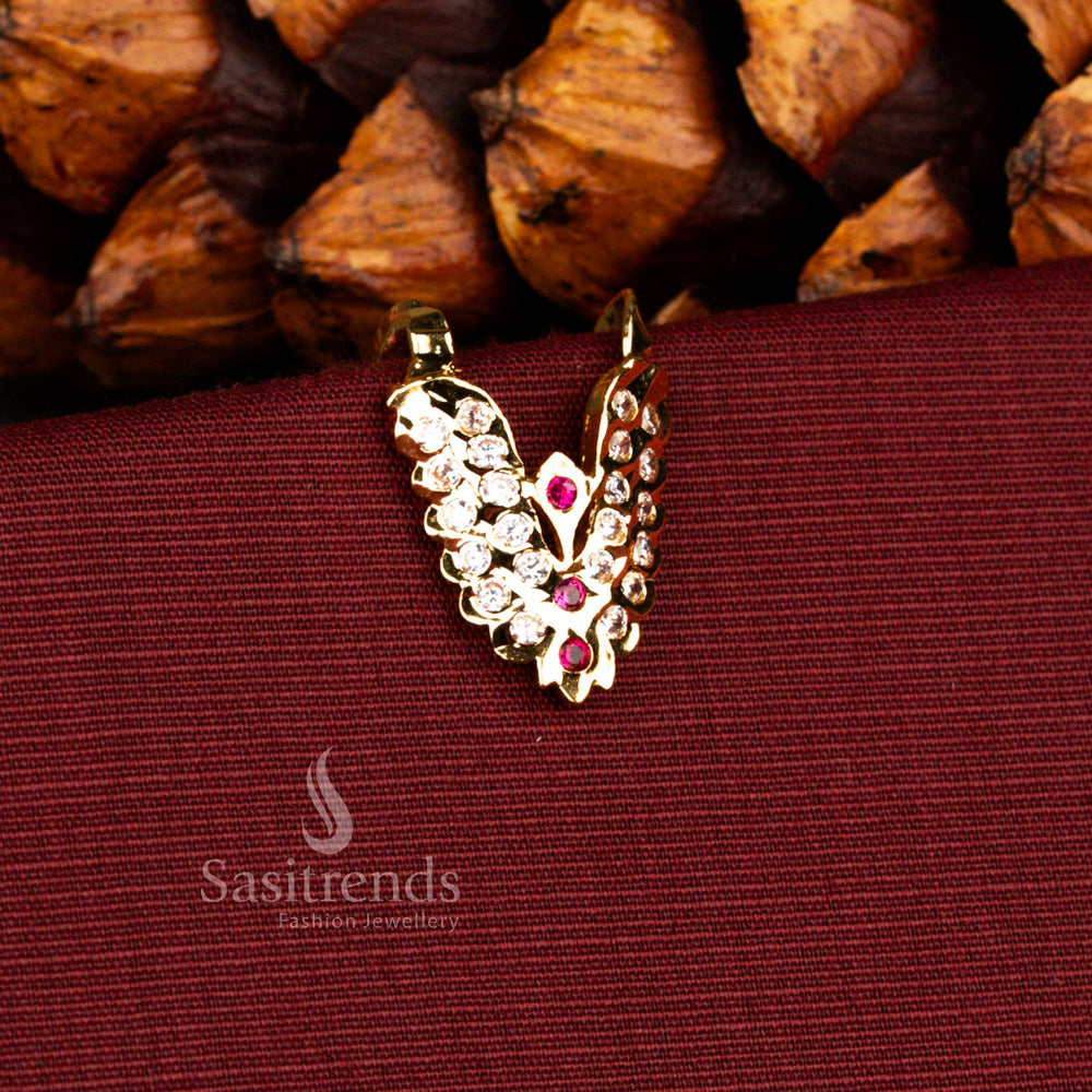 Elegant Impon 24K micro gold plated traditional ring featuring luxurious real gold lustre, ideal for festive occasions, marriage rituals and classic cultural dressing – Sasitrends