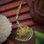 Traditional Bridal Lakshmi Motif Temple Gold Maang Tikka with AD Stones