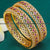 Sparkling Elegance: American Diamond Ad Stone Studded Micro Gold Plated Kada Bangles