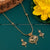 Elegant Necklace Set with White Stones and Micro Gold Plating with American Diamond Stones