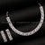 Latest Gorgeous Rhodium Silver Plated Pink AD Stone Party Wear Necklace with Earrings 