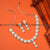 Rhodium Silver Necklace Set with White American Diamond Stones - Party Wear Collection