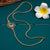 Traditional White Mugappu Chain with Peacock Motif with AD stones and Gold Plated Finish