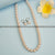 Classic White Shell Pearl Mala Necklace with Earrings