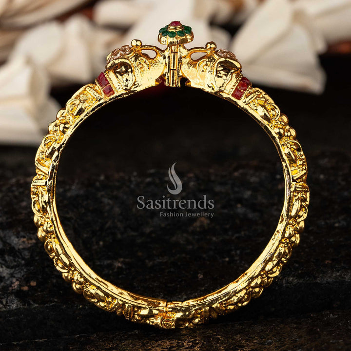 Bridal Elephant Design AD Bangle online Shopping - Sasitrends